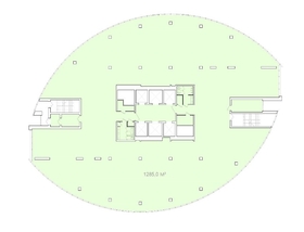 13 этаж - 1385 м<sup>2</sup>